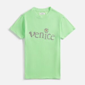 NWT Erl Venice Green Tee Shirt Be Nice Print Unisex Signature Design Brand New